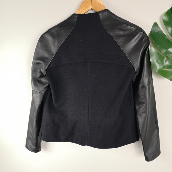 Danier leather wool and leather coat - Picture 16 of 16